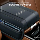 RestJetta™ - Reposabrazos de cuero con compartimento de almacenamiento para automóvil [PERSONALÍZALO CON EL LOGOTIPO DE TU COCHE]
